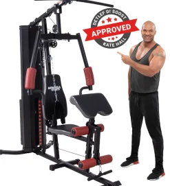 Miweba Sports 50in1-Kraftstation MK500 Pro, Fitnessstation mit ca. 60 kg Seilzug, Butterfly, Zugturm