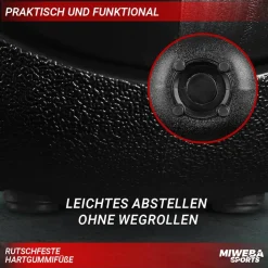 Miweba Sports Kettlebell KB200, Kunststoff-Kugelhantel, 4-12 kg, Anti-Rutsch-Griff, Hartgummifüße (4,0 kg)