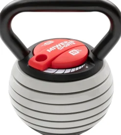 Miweba Sports Kettlebell KB300, verstellbar, 3,4-18 kg, 6 Gewichtscheiben, Easy-Lock-Mechanismus