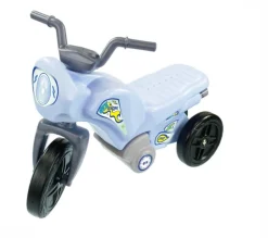 Mochtoys Kinderrutschfahrzeug Motrorrad 10199, Kunststoffreifen, drei Räder blau