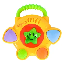 Moni Baby Musikspielzeug-Set Rock Star LT80011 Klavier Tamburin Ente Musik Licht bunt