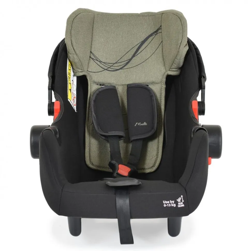 Moni Babyschale Multi Set mit Isofixbasis Royal, i-Size (40 - 87cm) Gruppe 0+ grün