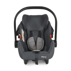 Moni Babyschale Trio Set mit Isofixbasis Royal, i-Size (40 - 87cm) Adapter grau