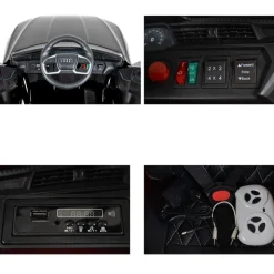 Moni Kinder Elektroauto Audi Sportback SUV metallic Fernbedienung USB EVA-Reifen schwarz