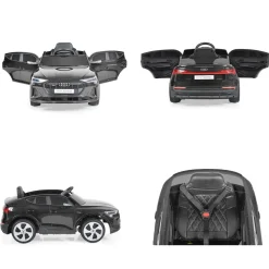 Moni Kinder Elektroauto Audi Sportback SUV metallic Fernbedienung USB EVA-Reifen schwarz