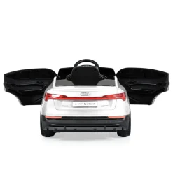 Moni Kinder Elektroauto Audi Sportback Fernbedienung Frontlichter Musik USB Gurt weiß