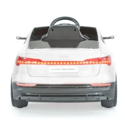 Moni Kinder Elektroauto Audi Sportback Fernbedienung Frontlichter Musik USB Gurt weiß