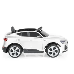 Moni Kinder Elektroauto Audi Sportback Fernbedienung Frontlichter Musik USB Gurt weiß