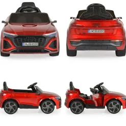 Moni Kinder Elektroauto Audi SQ8 e-tron EVA-Reifen Musik Licht MP3-Eingang Gurt rot