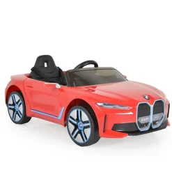 Moni Kinder Elektroauto BMW i4 MP3 EVA-Reifen Fernbedienung Lichter bis 30 kg rot