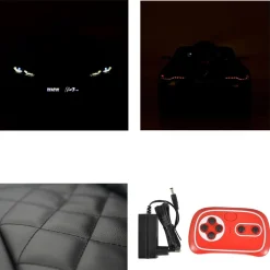 Moni Kinder Elektroauto BMW i4 MP3 EVA-Reifen Fernbedienung Lichter bis 30 kg rot