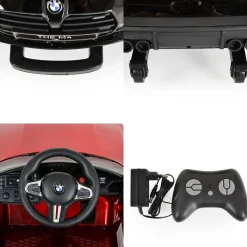 Moni Kinder Elektroauto BMW M4 Fernbedienung EVA-Reifen 2 Motoren Musikfunktion rot