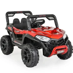 Moni Kinder Elektroauto Buggy Fast UTV 5588 metallic Fernbedienung MP3 USB Gurt rot