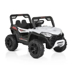 Moni Kinder Elektroauto Buggy UTV 5588 Fernbedienung MP3 Gurt 2 Motoren Lichter weiß