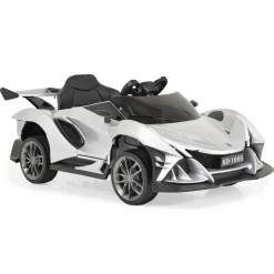 Moni Kinder Elektroauto Flash metallic 4 Motoren, MP3, Fernbedienung, EVA-Reifen silber