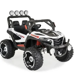 Moni Kinder Elektroauto Jeep Jakarta BLK-819, Fernbedienung, MP3, vier Motoren weiß