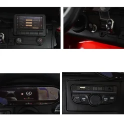 Moni Kinder Elektroauto Range Rover SUV metallic Fernbedienung Gurt EVA-Reifen rot