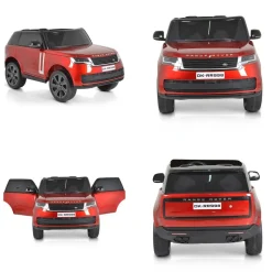 Moni Kinder Elektroauto Range Rover SUV metallic Fernbedienung Gurt EVA-Reifen rot