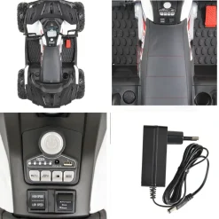 Moni Kinder Elektro-Buggy Cool NEL-007, EVA-Reifen, Scheinwerfer, Musikfunktion weiß