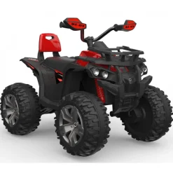 Moni Kinder Elektroquad Majestic QLS-3288 Buggy, Musikfunktion, Scheinwerfer rot