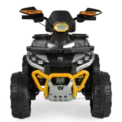 Moni Kinder Elektroquad Speed Kunststoffreifen Fernbedienung Scheinwerfer Musik gelb
