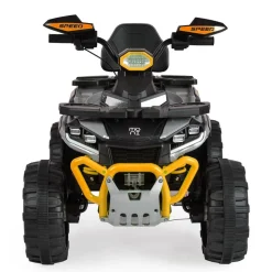 Moni Kinder Elektroquad Speed Kunststoffreifen Fernbedienung Scheinwerfer Musik gelb