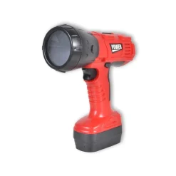 Moni Kinder-Elektrowerkzeug Werkstatt-Lampe T1407, Ausweis, Lineal, ab 3 Jahre rot