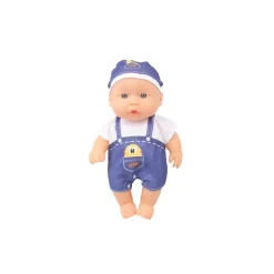 Moni Kinderpuppe 20 cm Babypuppe, Spielpuppe, Mütze, bewegliche Arme ab 3 Jahren blau