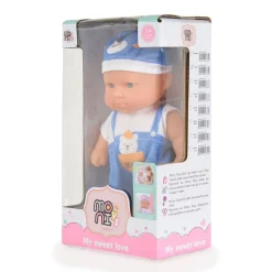 Moni Kinderpuppe 20 cm Babypuppe, Spielpuppe, Mütze, bewegliche Arme ab 3 Jahren blau