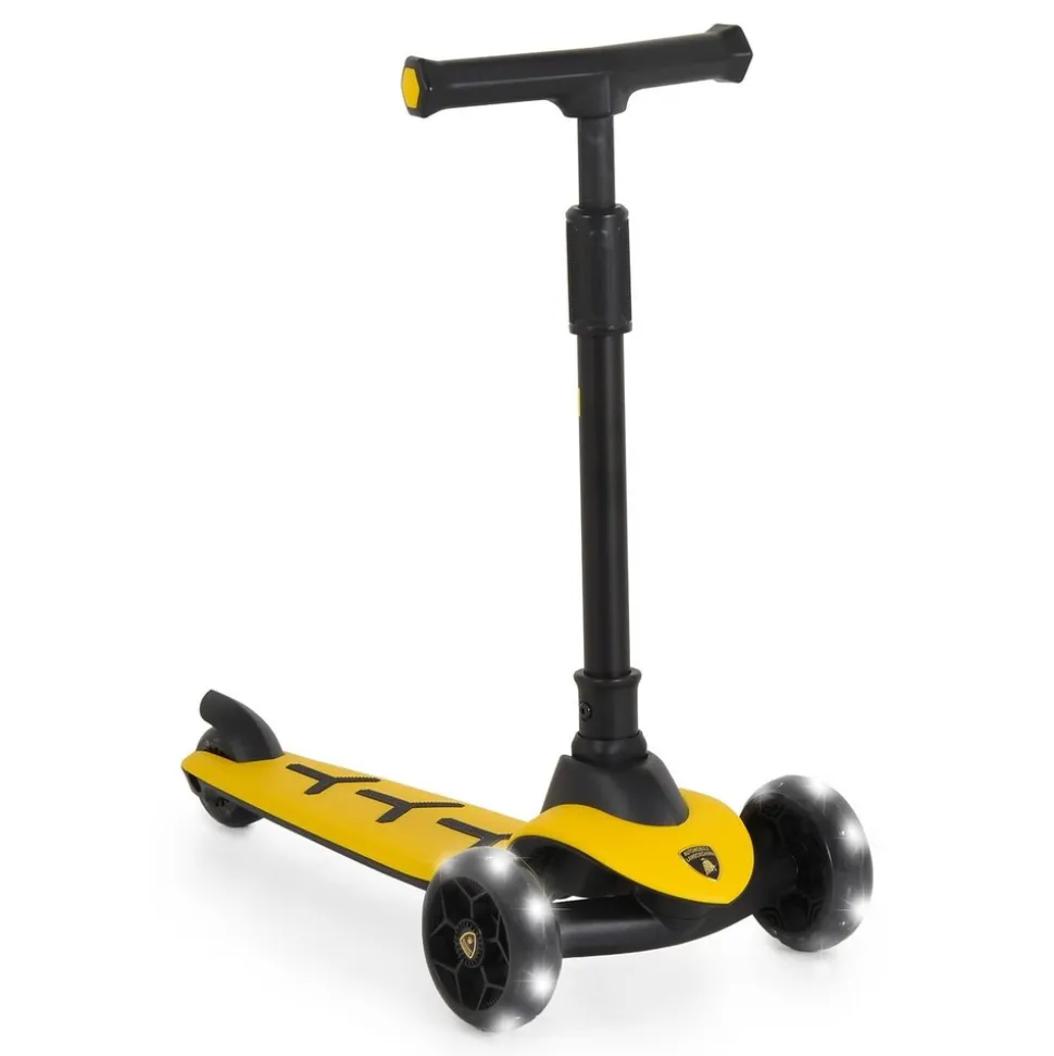 Moni Kinderroller Lamborghini Pro PU-Räder ABEC-7 LED Hinterradbremse bis 50 kg gelb