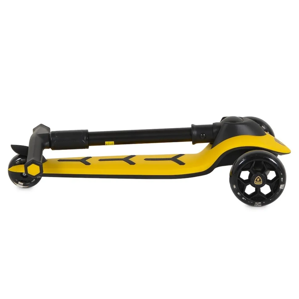 Moni Kinderroller Lamborghini Pro PU-Räder ABEC-7 LED Hinterradbremse bis 50 kg gelb
