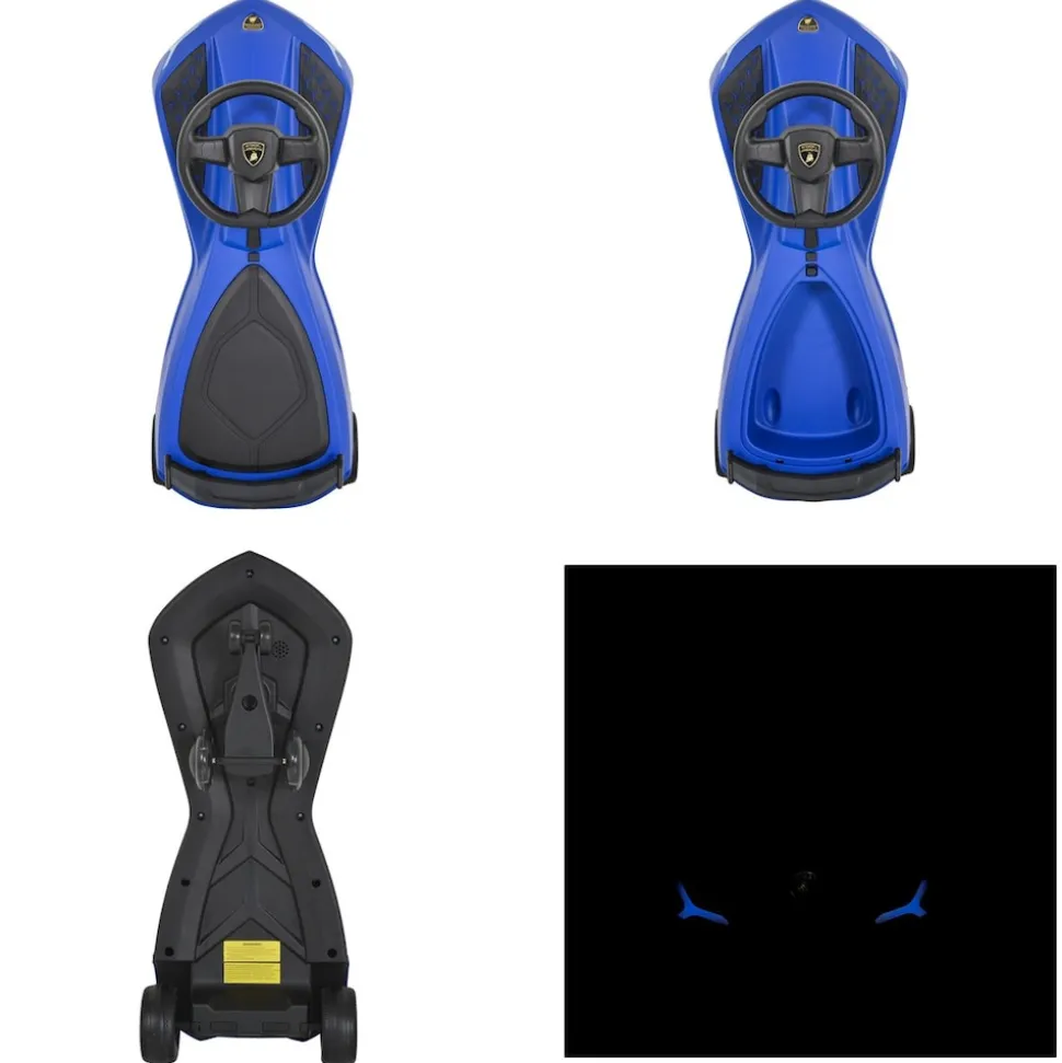 Moni Kinder Rutschfahrzeug Lamborghini Swing Car Musikfunktion Lichter bis 110kg blau