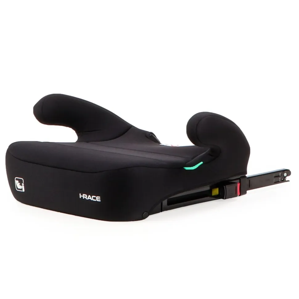 Moni Kindersitz i-Race i-Size 100-150 cm Isofix Rückenlehne abnehmbar Kopfstütze schwarz