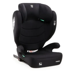 Moni Kindersitz i-Race i-Size 100-150 cm Isofix Rückenlehne abnehmbar Kopfstütze schwarz