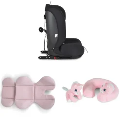 Moni Kindersitz i-Size i-Safe (76-150cm) Isofix, Top Tether, 13-fach verstellbar rosa