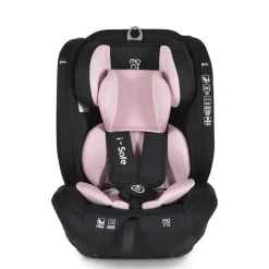 Moni Kindersitz i-Size i-Safe (76-150cm) Isofix, Top Tether, 13-fach verstellbar rosa