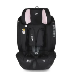 Moni Kindersitz i-Size i-Safe (76-150cm) Isofix, Top Tether, 13-fach verstellbar rosa