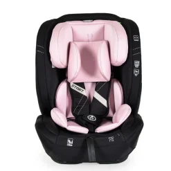 Moni Kindersitz i-Size Start (76-150cm) Kopfstütze verstellbar, Kuscheltier rosa