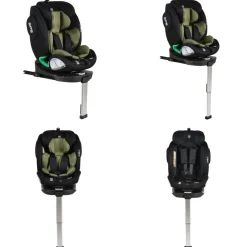 Moni Kindersitz Legend i-Size (40-150cm) Isofix 360 Grad-Drehung Stützbein SPS grün