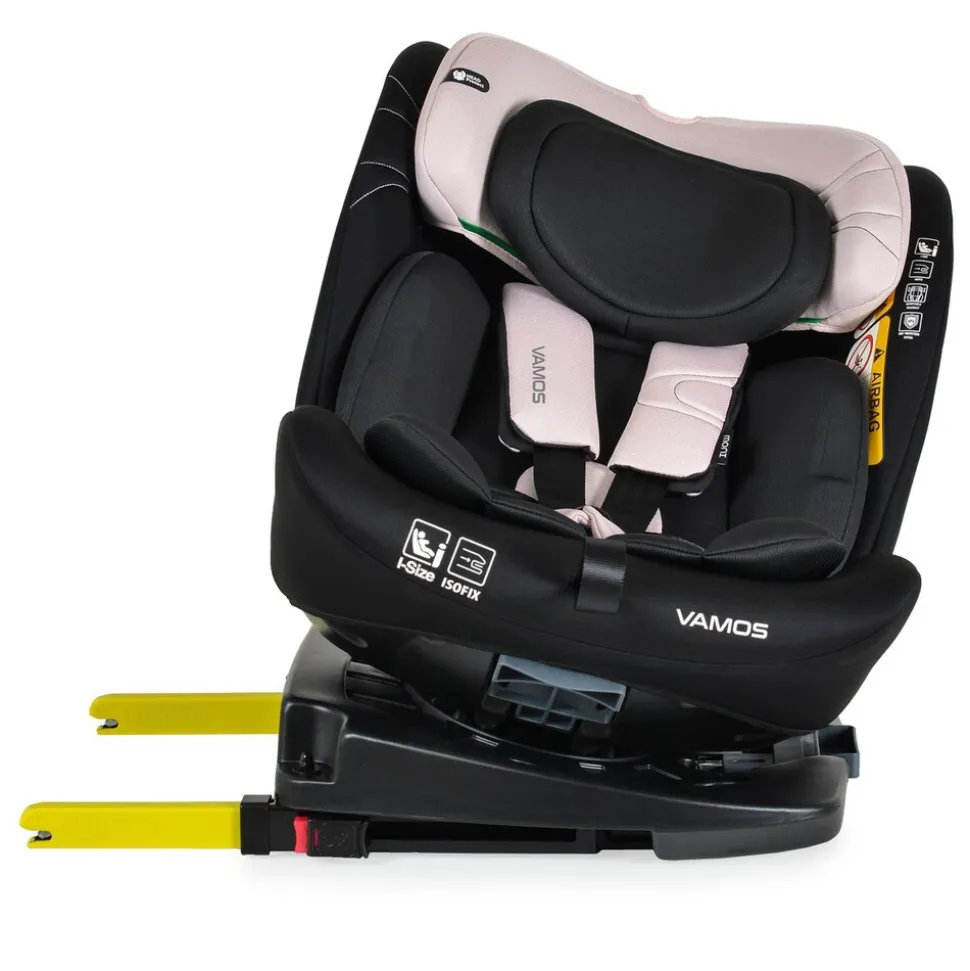 Moni Kindersitz Vamos i-Size (40-150cm) Gruppe 0/1/2/3 Isofix Top Tether Gurt rosa