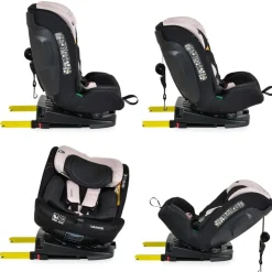 Moni Kindersitz Vamos i-Size (40-150cm) Gruppe 0/1/2/3 Isofix Top Tether Gurt rosa