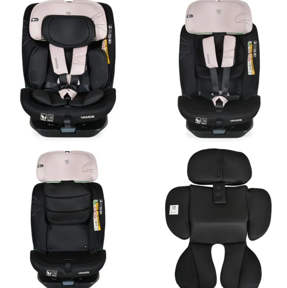 Moni Kindersitz Vamos i-Size (40-150cm) Gruppe 0/1/2/3 Isofix Top Tether Gurt rosa