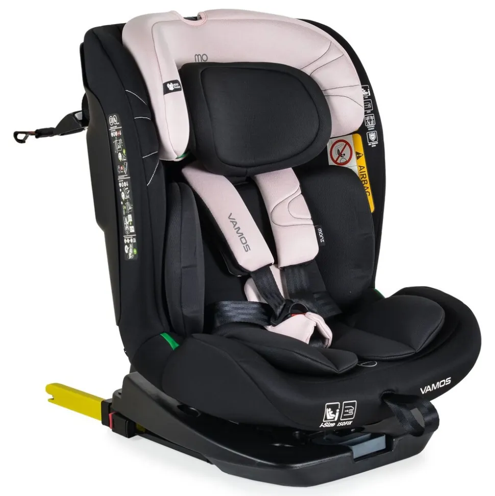 Moni Kindersitz Vamos i-Size (40-150cm) Gruppe 0/1/2/3 Isofix Top Tether Gurt rosa