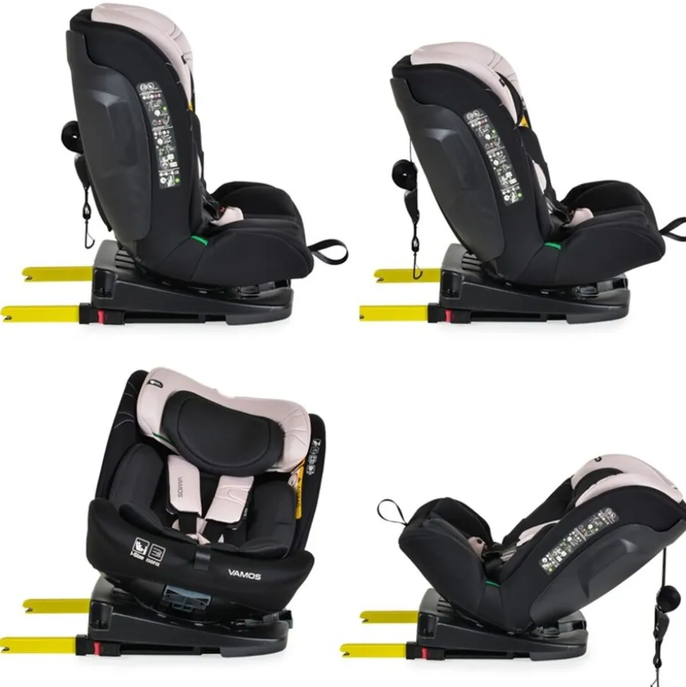 Moni Kindersitz Vamos i-Size (40-150cm) Gruppe 0/1/2/3 Isofix Top Tether Gurt rosa