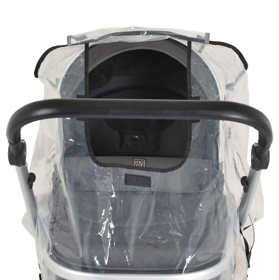 Moni Kinderwagen-Regenschutz Bimbro universal, Belüftungslöcher, für Einsitzer transparent