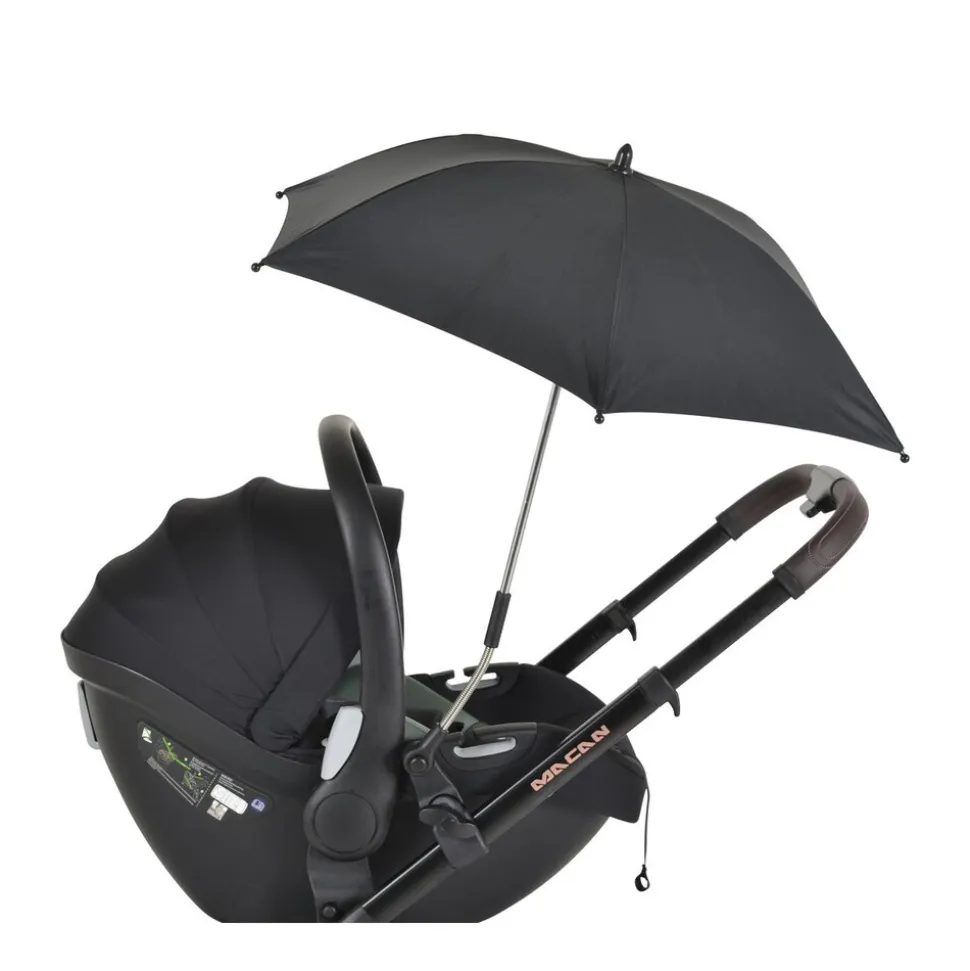 Moni Kinderwagenschirm, Sonnenschirm, universal, Durchmesser 80 cm, UV-Schutz schwarz