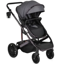 Moni Kombikinderwagen 3 in 1 all Road umbaubar Babyschale Sportsitz Tragetasche grau
