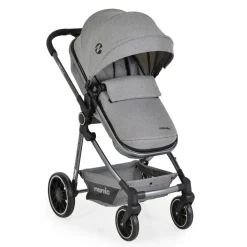 Moni Kombikinderwagen 2 in 1 Giselle umbaubar Korb klappbar 5-Punkt-Gurt 22 kg grau