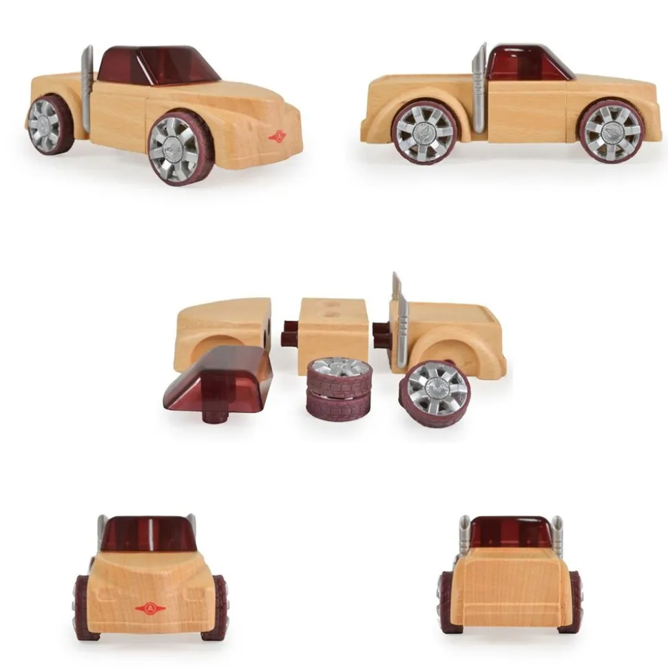 Moni Mini Spielzeug Holzautos Sportwagen 3er Set 53111 ab 3 Jahre geeignet bunt