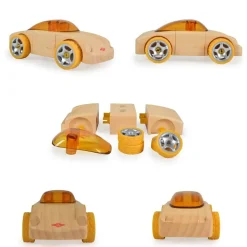 Moni Mini Spielzeug Holzautos Sportwagen 3er Set 53111 ab 3 Jahre geeignet bunt